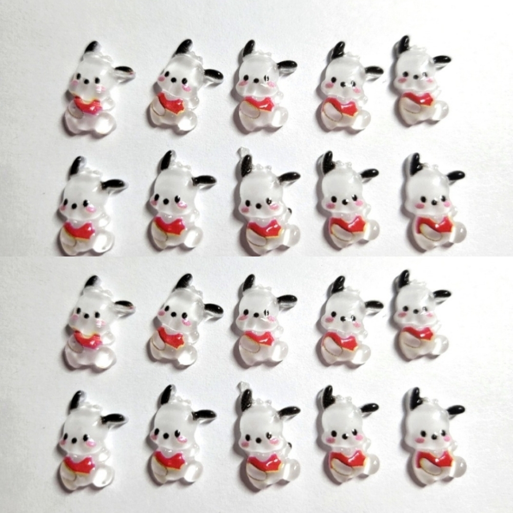 20 Mini  Pochacco Nail Charms Sanrio Character